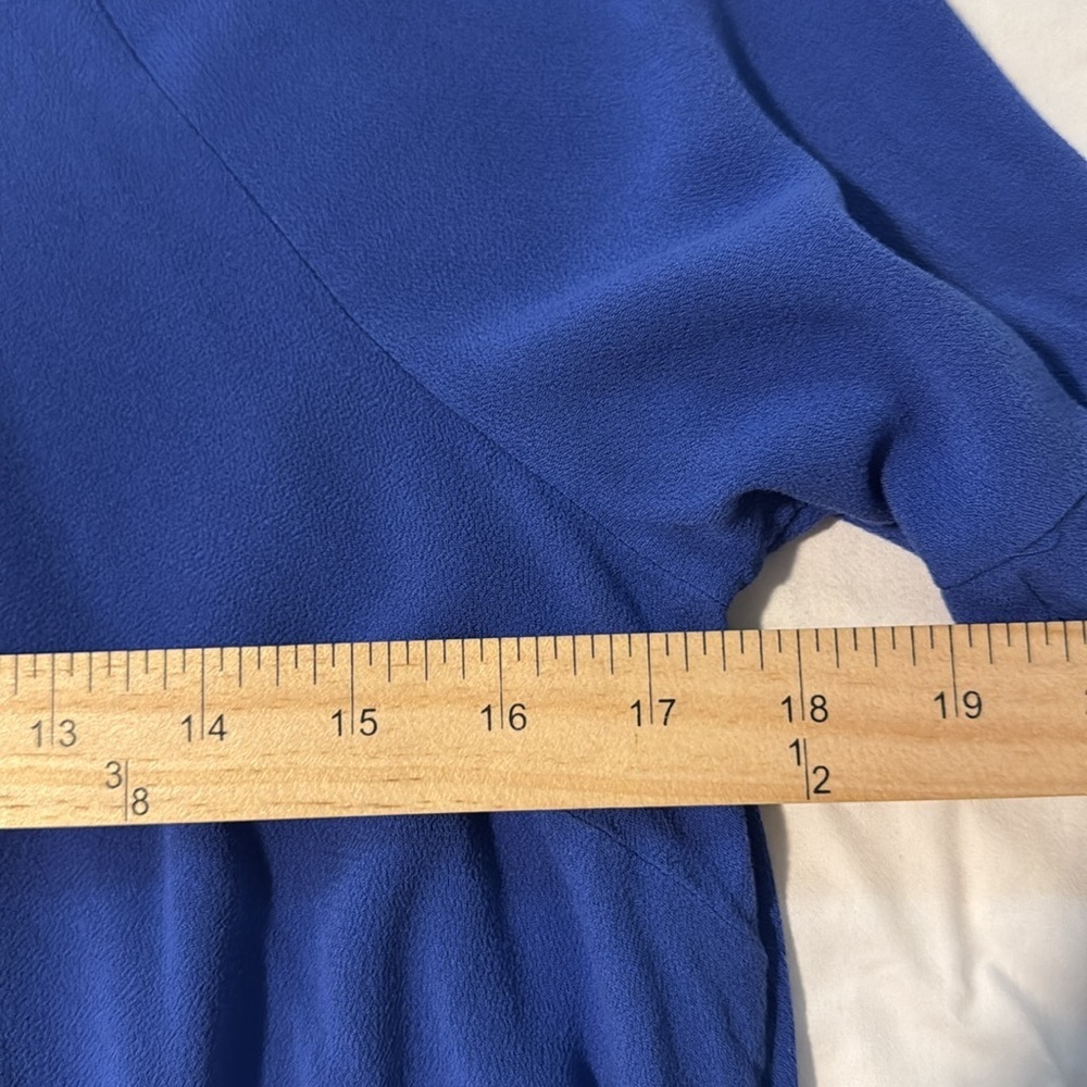 Free People Drift Away Cold Shoulder Long Sleeve Dress Blue Size S -Keyhole Back - Picture 7 of 8